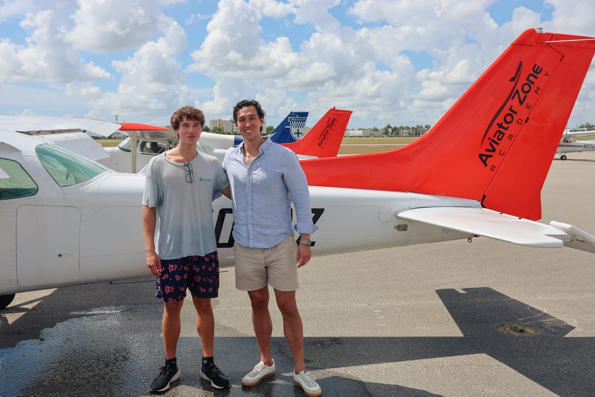 AviatorZone's tweet photo. Daniil McLaughlin flew solo for the very first time, and nothing about aviation is ever quite the same after that moment.

#Orangetail #Aviatoracademy #Aviatorzone #Northperry #Miami https://t.co/5BgPXqy9U6