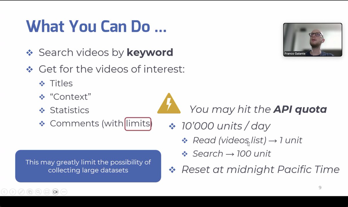 Yadesa_Proje's tweet photo. We are pleased to share that another session of the YADESA Online Training Series has been successfully completed.

Our session on YouTube Data and Analysis, delivered by Dr. Franco Galante, covered key methods for collecting and analyzing YouTube data for research.

#YADESA #AI https://t.co/JAm5k7ZCso
