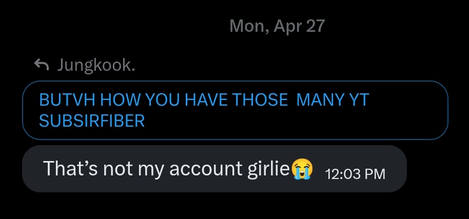 Just to clear this up the screenshots circulated is NOT me. It's just my name in her dn which is an inside joke between me and oomfs where they kept my name in their display name. I'm not associated with anything that's going on because I was told it's not naza.