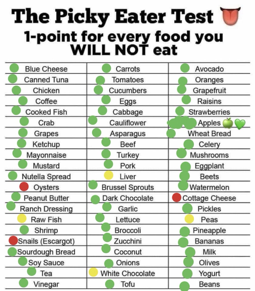 appeljelli's tweet image. red no, yellow maybe, green YES

think i’m just #big and #greedy