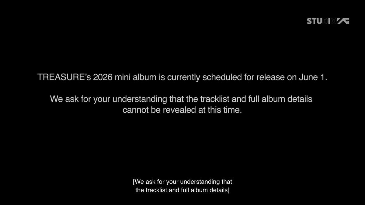 asahiflare's tweet photo. TREASURE’s newest mini album with 4 tracks (all rooted in hip-hop) will be released on June 1, 2026 #트레저 https://t.co/iwQzw4qyvf