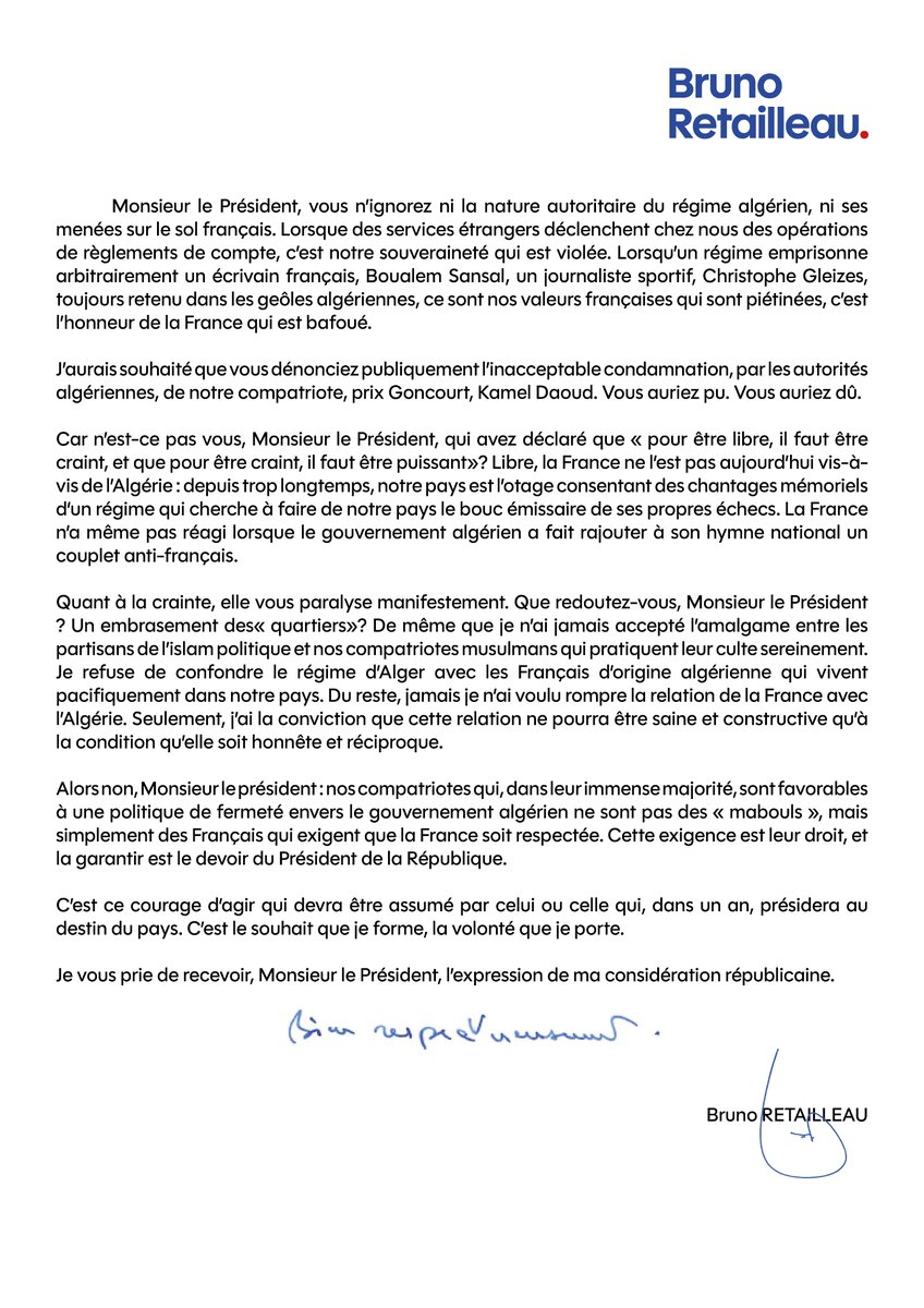 Bruno Retailleau tweet media