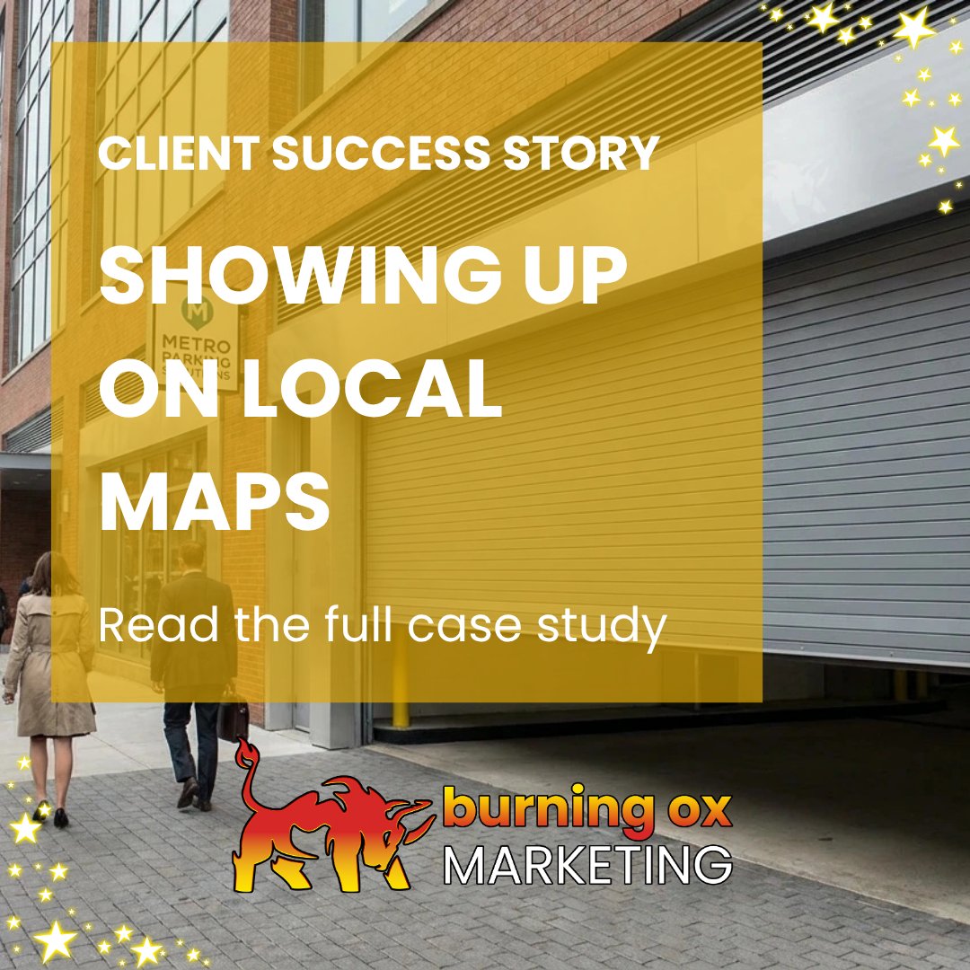 TheBurningOx's tweet image. We helped this rolling door company appear in twenty different searches on Google Maps. Read the case study here: burningox.com/en/marketing-c… #CaseStudy #LocalMarketing #SuccessStories #WebsiteOptimization #GoogleMaps #digitalmarketing #clientsuccess #news #wednesdayvibes
