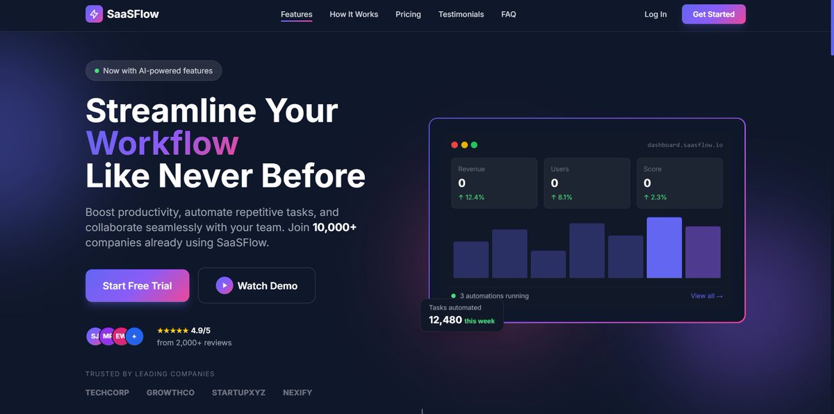 Rajatsharma_87's tweet image. 🚀Day 10 of #100DaysOfCode.

Built SaasFlow - a modern landing page template for SaaS products.

Features: responsive design, smooth animations, accessibility, and zero dependencies.

Live: rajatsharma0087.github.io/saasflow-landi…

#WebDevelopment #JavaScript