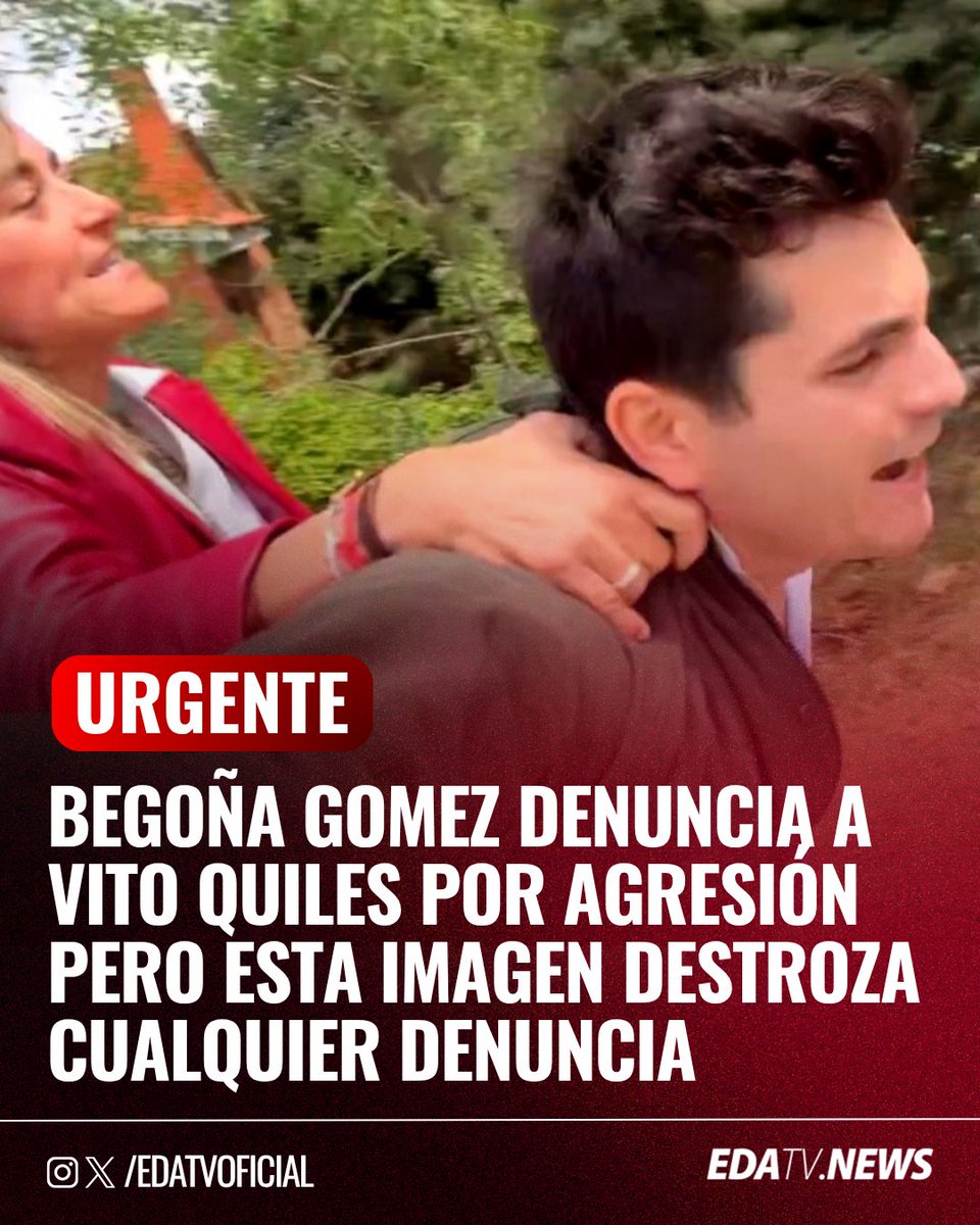 ‼️🇪🇸 |  #INSOLITO El cinismo del gobierno en una imagen: la cuádruple imputada, Begoña Gomez anuncio que denunciara a nuestro periodista Vito Quiles por agresión pero esta imagen refleja la verdadera persona agredida que fue Vito.