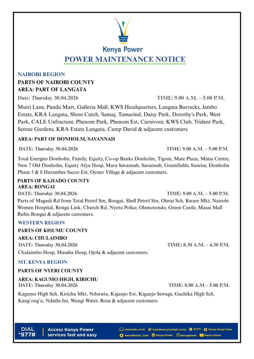 Kenya Power tweet media