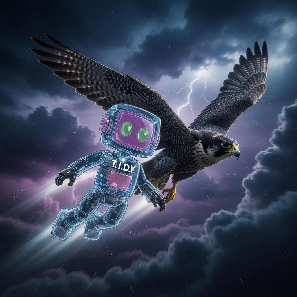 Stockfish369's tweet image. $TIDY &amp;amp; Falcon taking over the skies together now with the full squad! From the storm clouds to the thunder, nothing stops the Tidy crew.
Hyper-deflation loading. Real utility. Real community. Real momentum.Who’s flying with us? $TIDY  #TIDY #TidyZen