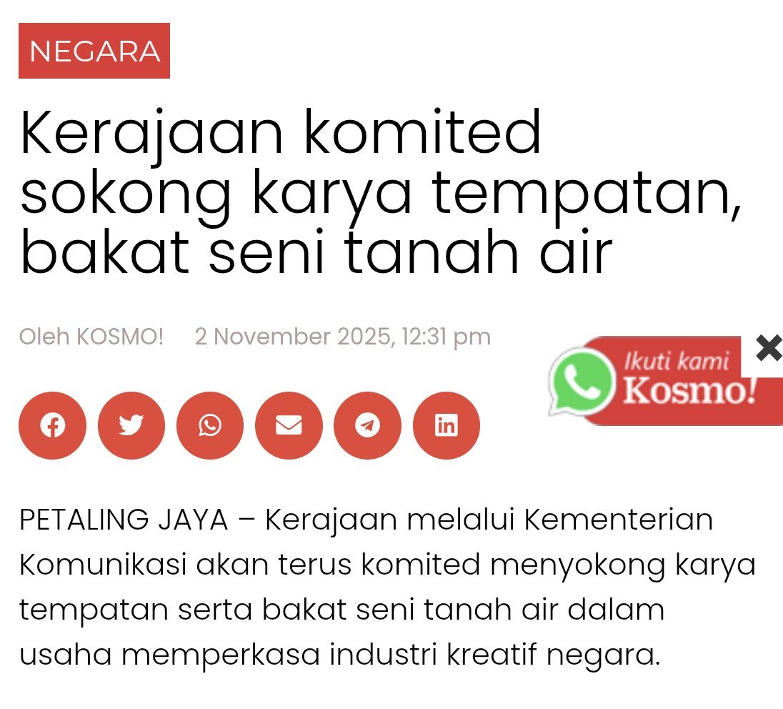 hazu_hazumazu's tweet photo. Y'all recruit people on your dept just to generate this AI slop?

So all this "komited sokong karya tempatan &amp; bakat seni tanah air" just empty talk and only ribbon cutting ceremony?

Or it just only "selective karya tempatan" where known people are supported. https://t.co/byn8lG8vIW