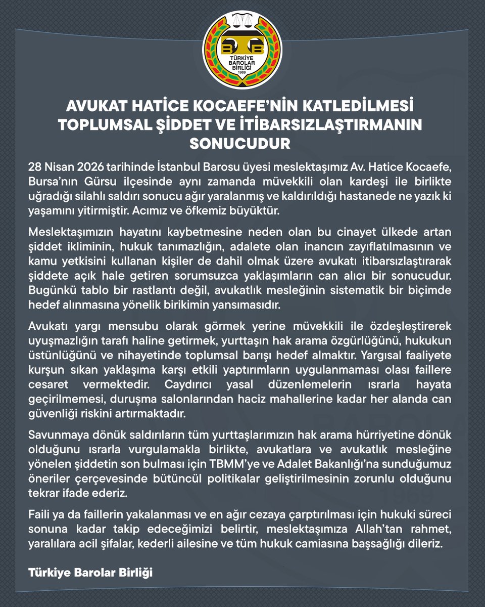 Türkiye Barolar Birliği tweet media