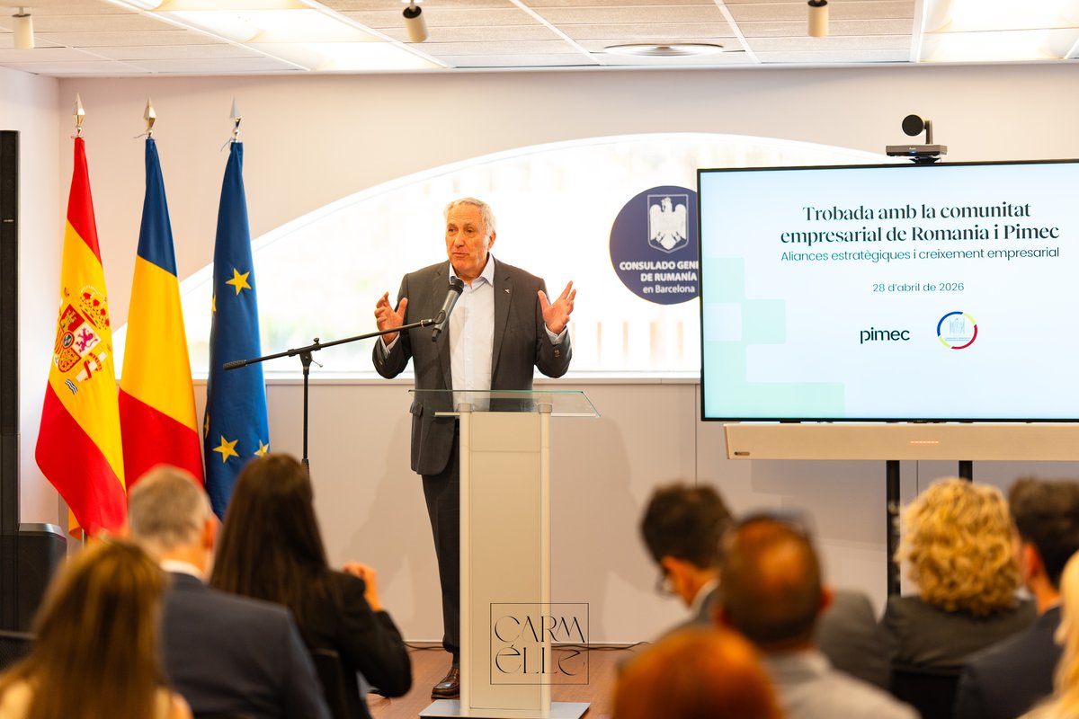 PimecEuropa's tweet photo. Ahir ens vam reunir amb empresaris i empresàries de Romania per donar a conèixer el paper de @Pimec en la defensa de les pimes i els autònoms.

Continuem treballant per enfortir vincles internacionals i detectar oportunitats que millorin la competitivitat empresarial. https://t.co/lgSRw9bnZ8