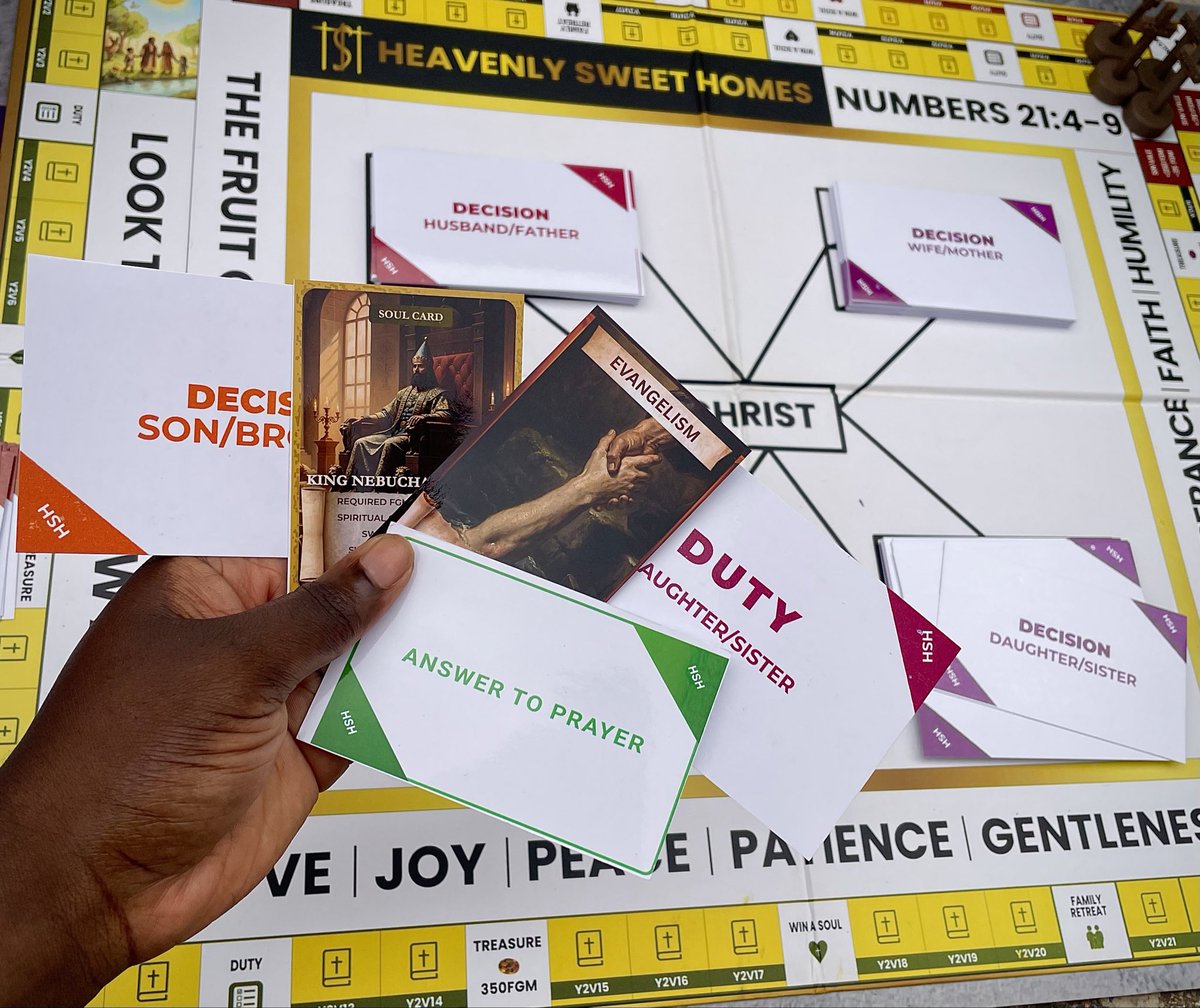 CavicGames's tweet image. Bring your family game night to life. ✝️🎲.
Heavenly Sweet Homes puts Christ at the center, real roles, real decisions, real faith. Soul Cards. Duty Cards. Scripture based gameplay.
Would you play this with your family?
 Dm to order 
#ChristianFamily #BoardGame #FaithAndFamily