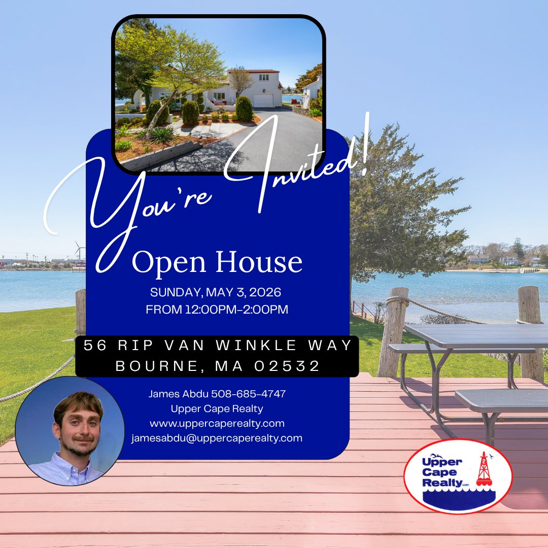 UpperCapeRealty's tweet photo. Don’t miss your chance to tour this stunning property that blends comfort, style, and Cape living 🌊

📅 Sunday, May 3 | 12–2 PM
📍 56 Rip Van Winkle Way | Bourne, MA

For more information:
📞 James Abdu | 508-685-4747
📧 Jamesabdu@uppercaperealty.com https://t.co/v5Vgnu3Cva