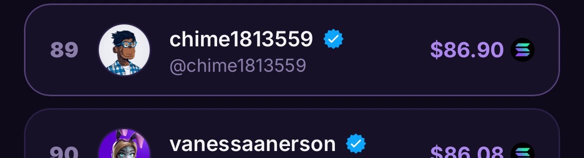 chime1813559's tweet photo. Am ranked 89 on @NanosWallet what about you ?? https://t.co/gg5fnMsPrO