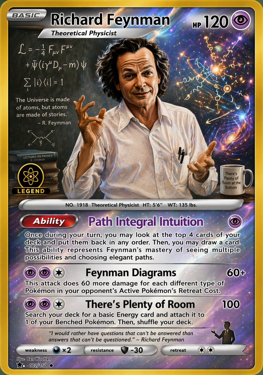 Richard Feynman Psychic Trading Card