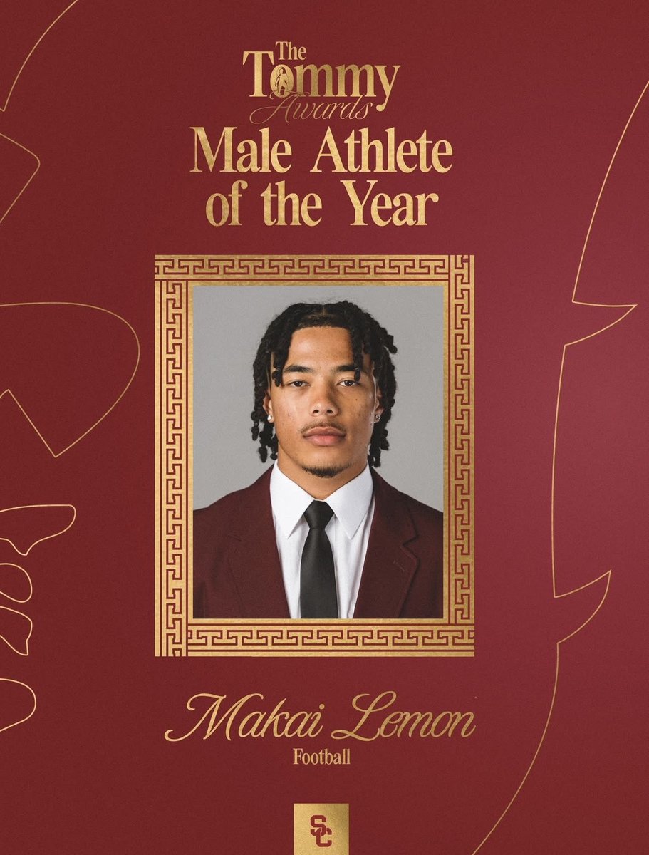 The Eagles Makai Lemon was just awarded USC’s Male Athlete of the Year at his old alma mater 🦅