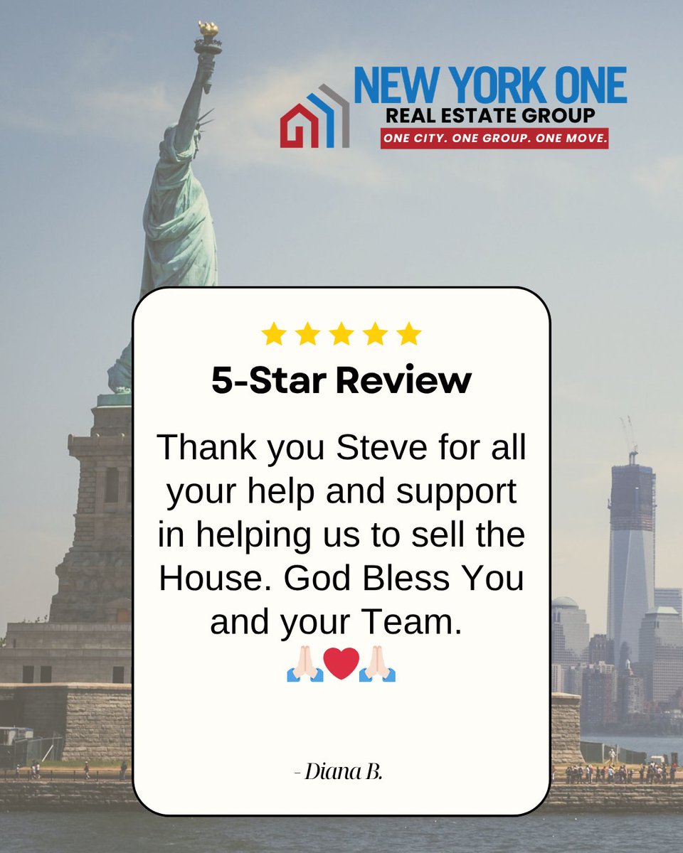agarditeam's tweet image. Thank you for your trust! It was an honor to help!

#5starreview #AnnieandSteveAgardi #newyorkonerealesatategroup #newyorkonerealty