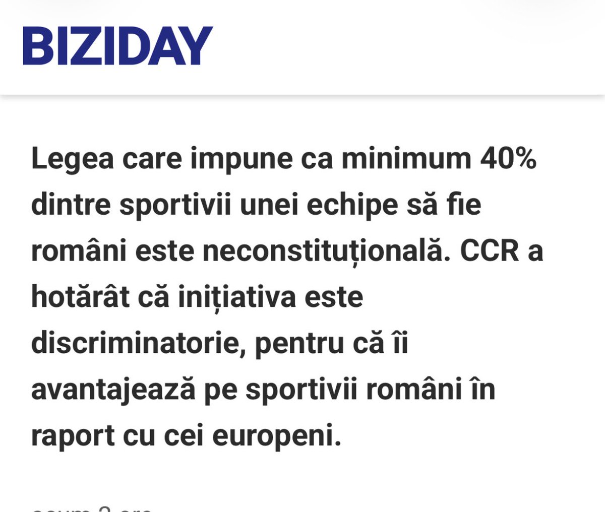 La tine in tara nu poti avea romani in echipe. Incredibil.