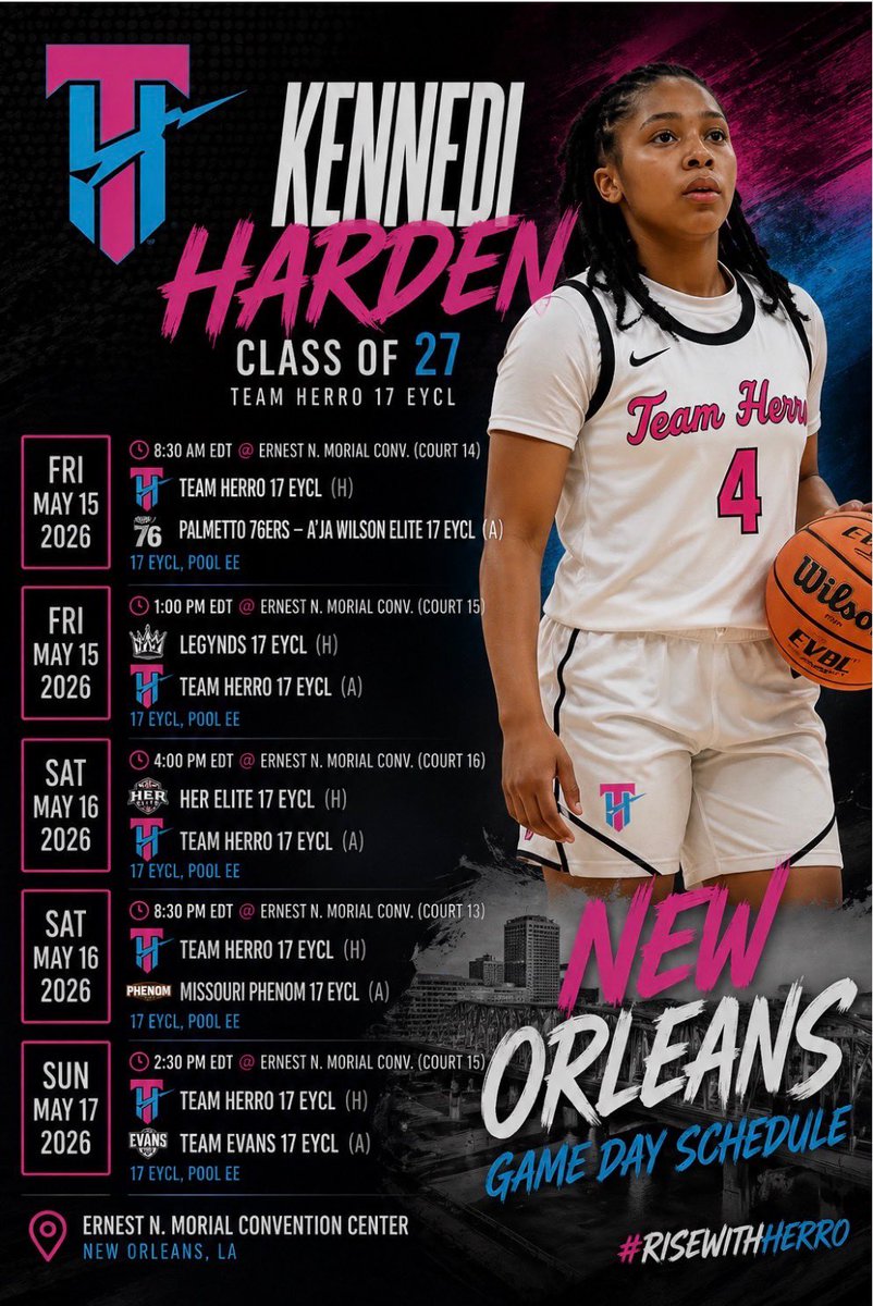 kennedi_harden_'s tweet image. My schedule for Nike Session 2 in New Orleans! #4 #Nike