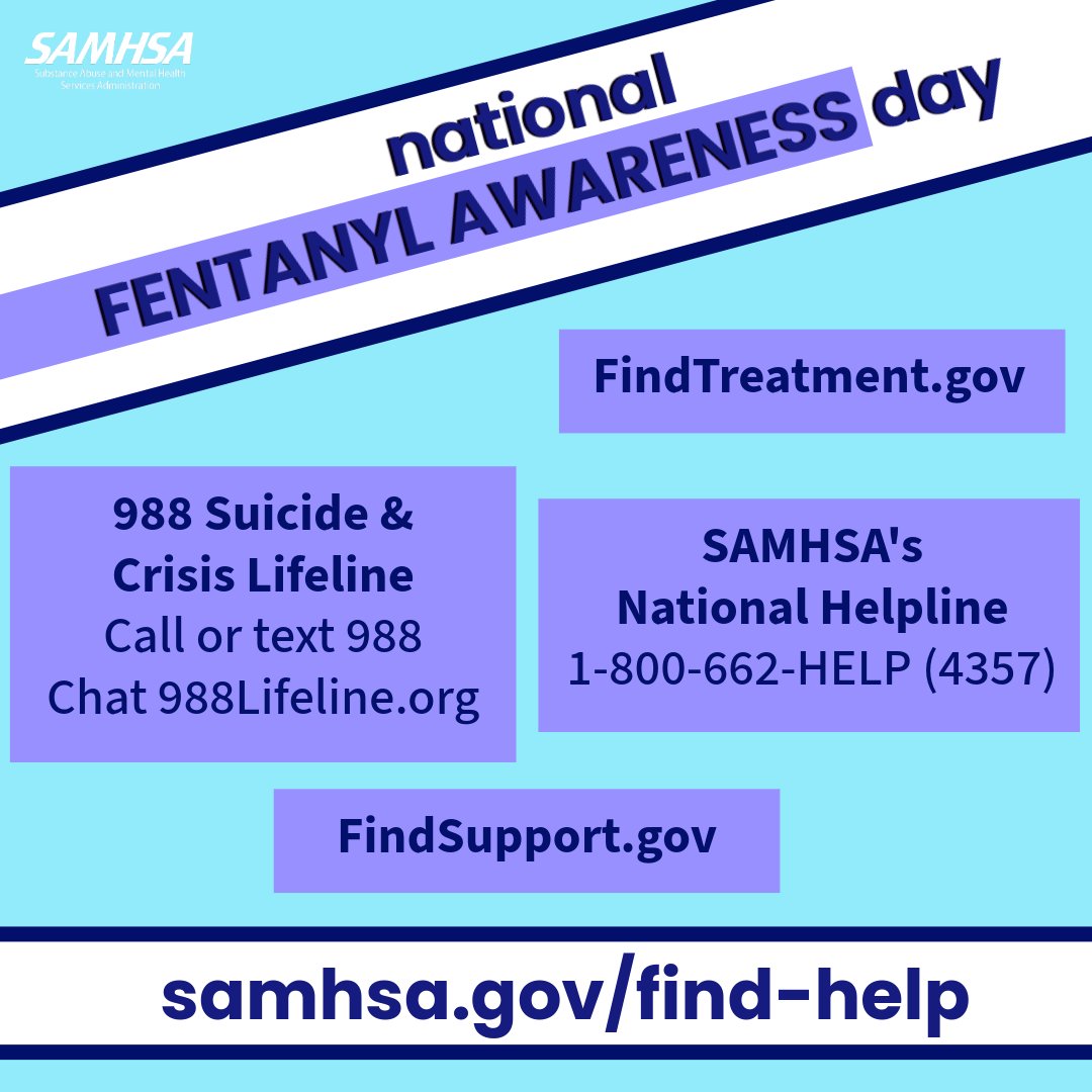 samhsagov's tweet photo. Addiction can happen to anyone, but with treatment &amp; support, #RecoveryIsPossible. If you or someone you know is struggling with substance misuse, help is available. Help yourself &amp; share to help others this National Fentanyl Awareness Day: https://t.co/jTAO1Q7SjI https://t.co/kWfUb0TkiT