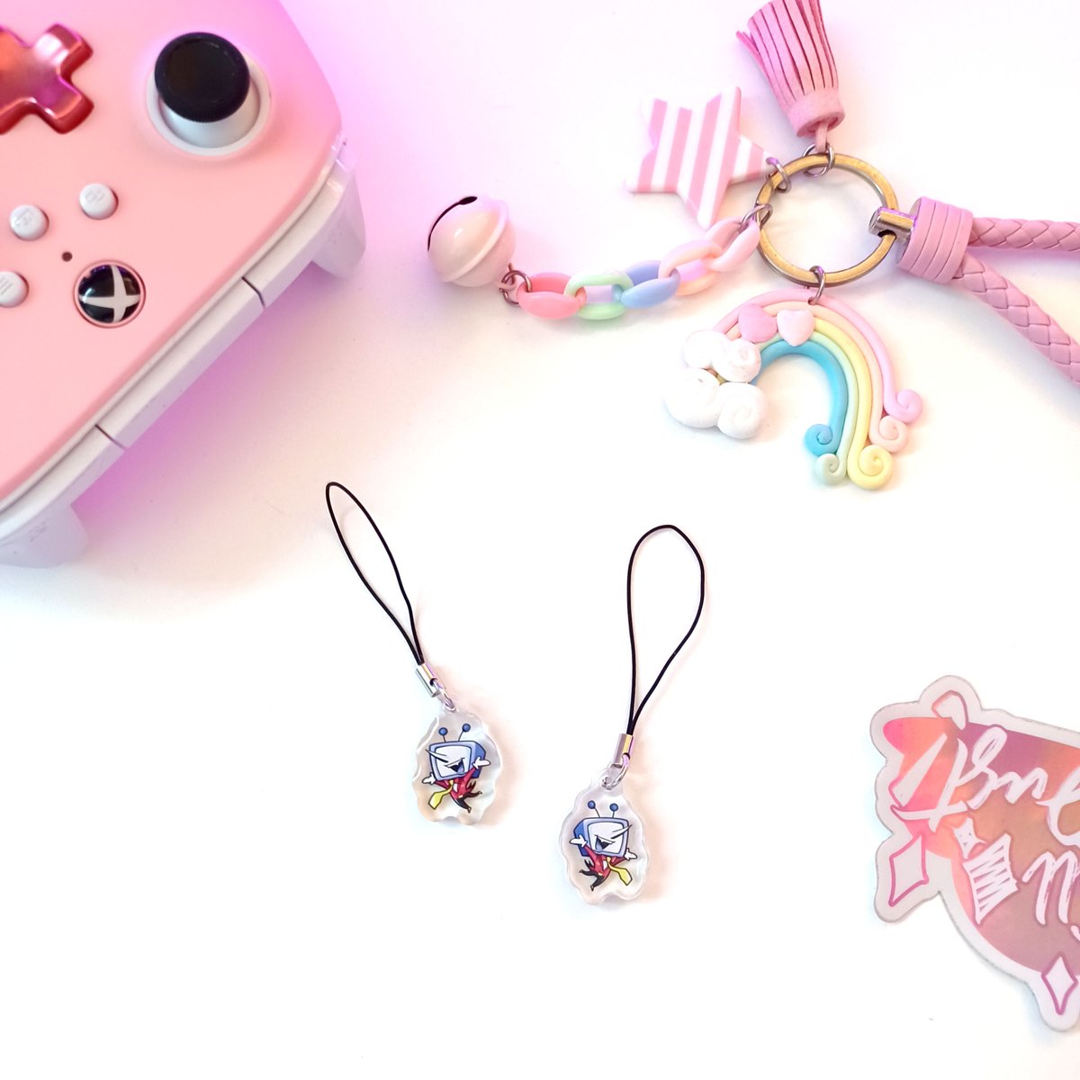 fellstardust's tweet photo. im back from calgary expo and my brand new deltarune phone charms + sticker sheets are now available on my etsy!
https://t.co/XUuxBgjTY7 https://t.co/b845uTA6zW