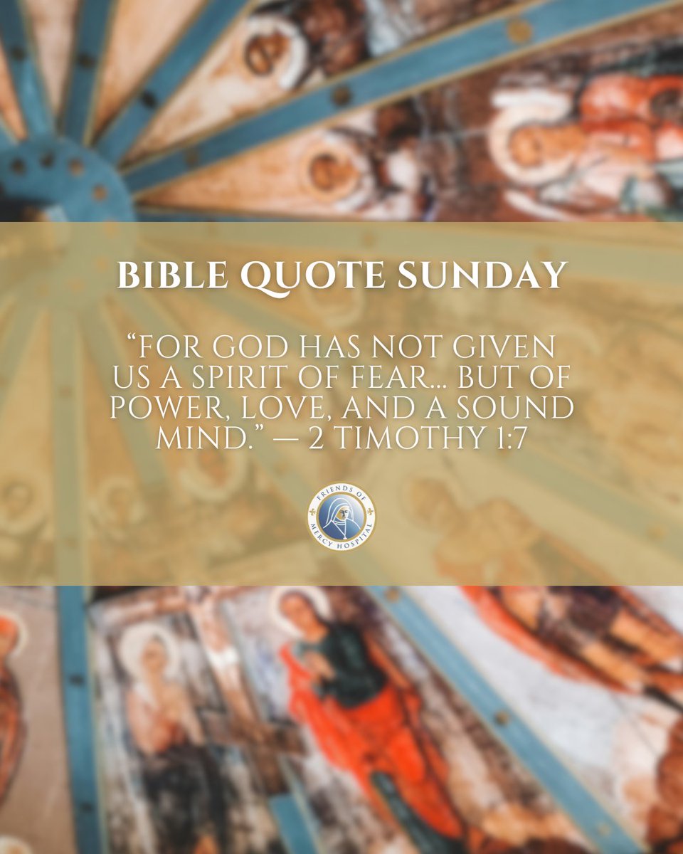 friendsofmercy1's tweet image. 2 Timothy 1:7 — “For God has not given us a spirit of fear… but of power, love, and a sound mind.”

No matter what you’re facing today, take comfort in knowing that strength, courage, and peace are already within you.

#BibleVerseDaily #GodIsGreat #BibleVerses #DailyScripture