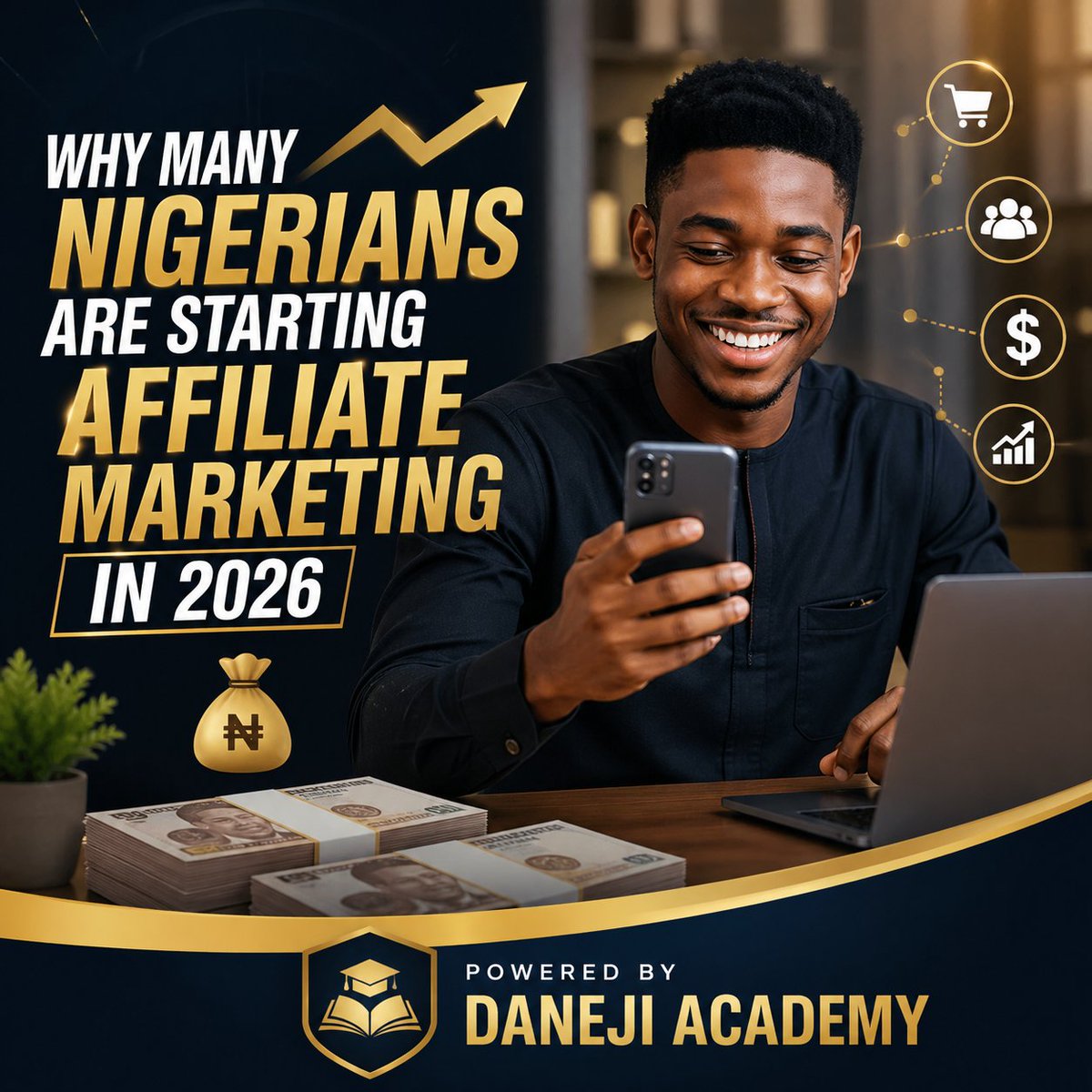 UmarLabaran18's tweet photo. A shekarar 2026, mutane da yawa a Najeriya suna komawa affiliate marketing a matsayin hanyar samun kuɗi ta intanet. Amma me yasa?

Ga wasu dalilai masu ƙarfi:

1️⃣ Ba sai kana da jari mai yawa ba
Za ka iya fara da wayar hannu da internet kawai. Turomin da Sako yanzu

 #affiliate https://t.co/mLzsC6NAMC
