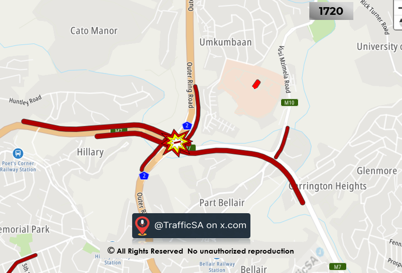 TrafficSA's tweet image. Durban - M7 Highway:  #TruckCrash
