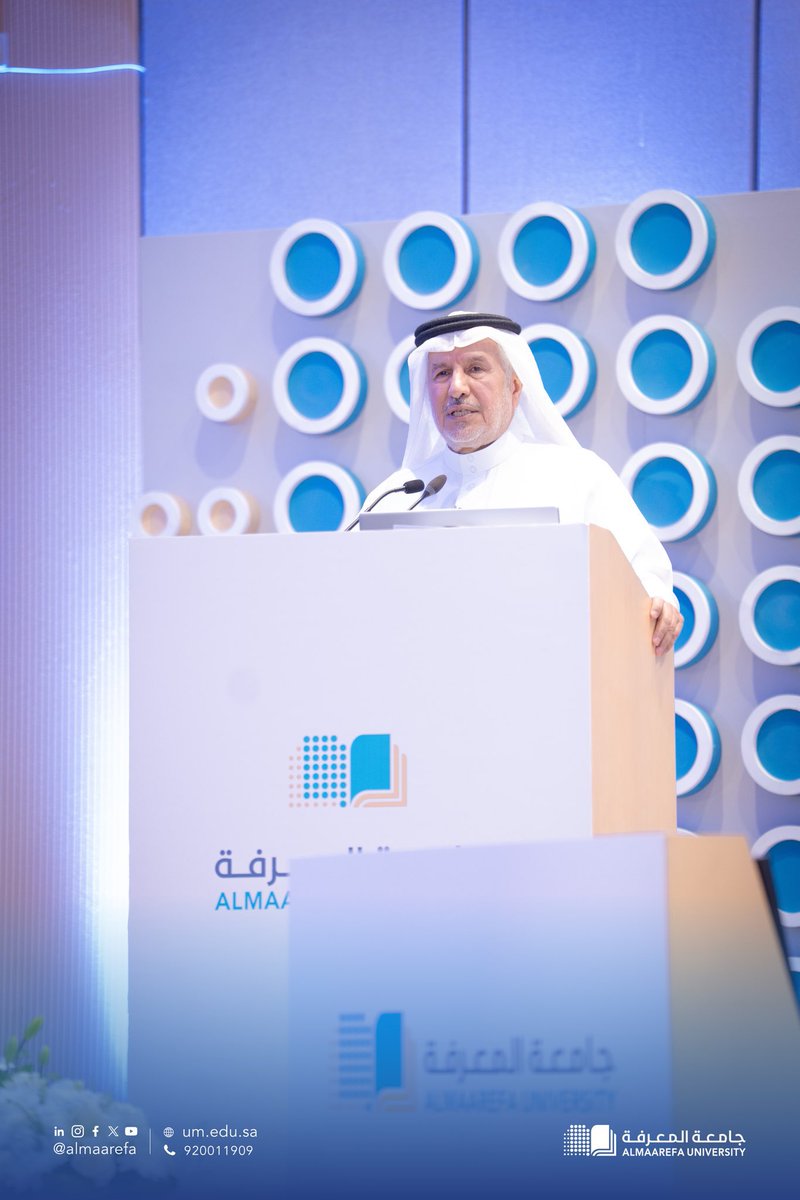 alsughayir's tweet photo. تشرفنا اليوم في #جامعة_المعرفة بلقاء معالي الدكتور عبدالله بن عبدالعزيز الربيعة، المستشار في الديوان الملكي والمشرف العام على #مركز_الملك_سلمان_للإغاثة ، في لقاءٍ مثري تناول جهود المملكة الإنسانية كما يرويها من عاشها ميدانياً.
حديثه عزّز وعي الجيل، وقرّب لهم فهم دور هذا الوطن وقيادته في خدمة الإنسان كنهج راسخ، وكان الأثر الأجمل ما لمسته في أبنائنا وبناتنا من وعيٍ متزايد بهذا الدور واعتزازهم به، حفظ الله هذا الوطن العظيم، وقيادته، وأدام عليه الأمن والعزّ والاستقرار 🇸🇦💚