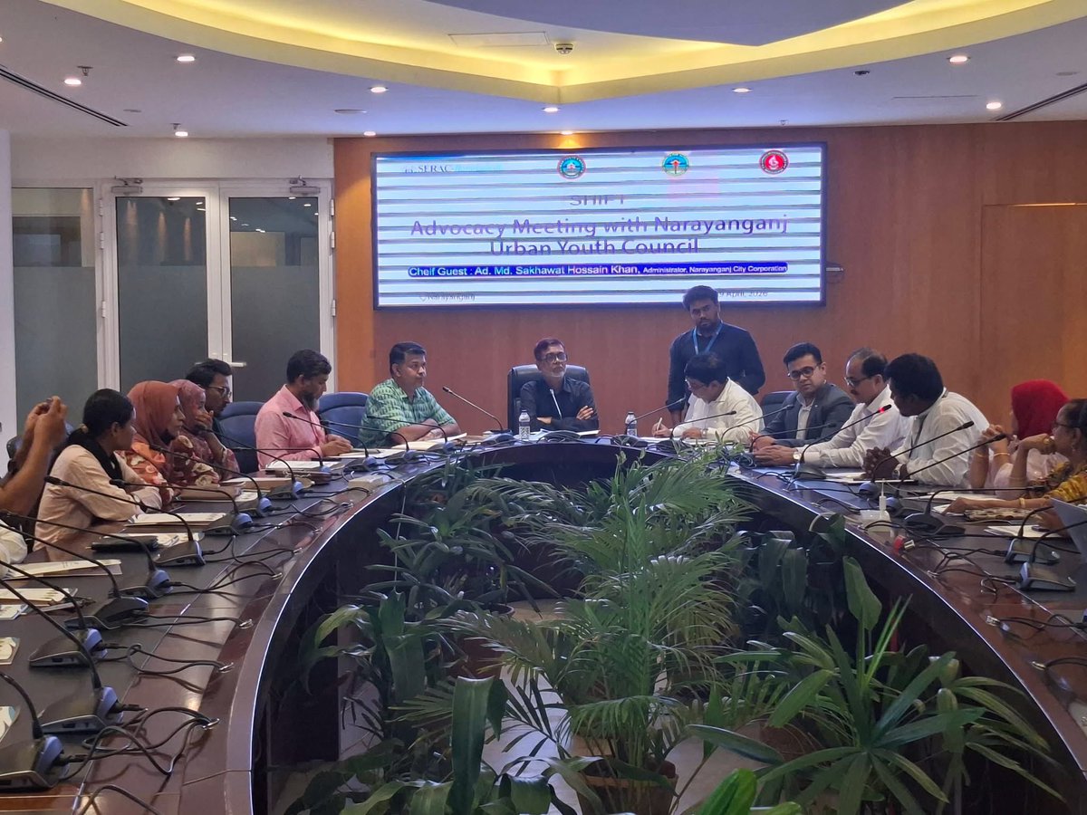 SMShaikat1's tweet image. Witnessed a powerful dialogue today at Narayanganj City Corporation between the Urban Youth Council and Administrator.

Proud to see #UYC -once an idea - now institutionalized across 5 cities by @serac_bd 

From vision to reality.

#Youth #CivicEngagement #Democracy