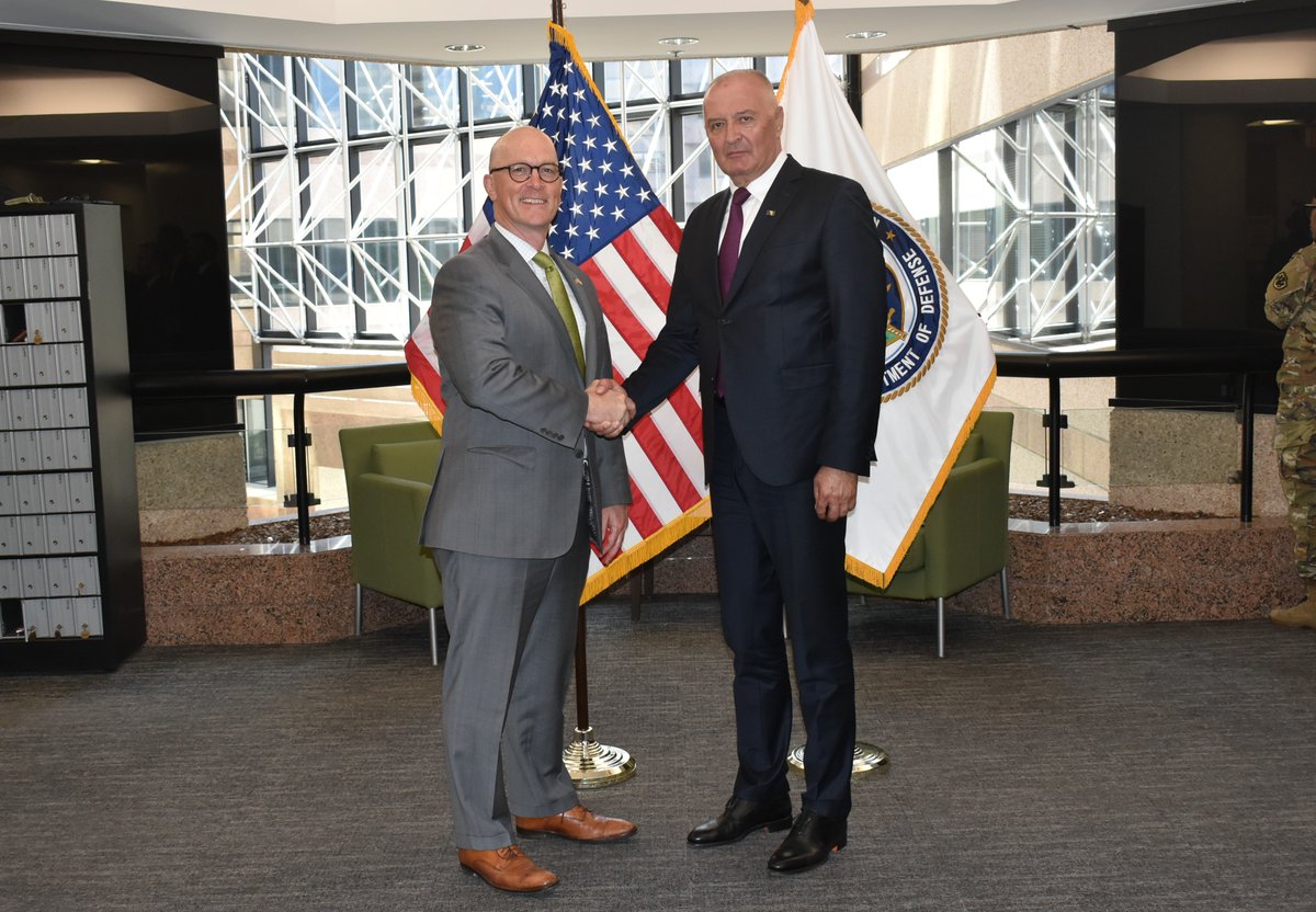 DefenseDSCA's tweet photo. #DSCA Director Mike Miller recently met with Bosnia &amp; Herzegovina (BiH) Minister of Defense Zukan Helez. We are proud to support BiH's force modernization goals and celebrate recent #securitycooperation milestones, including the AW119Kx helicopter acquisition. #StrongerTogether https://t.co/asZinQBecI