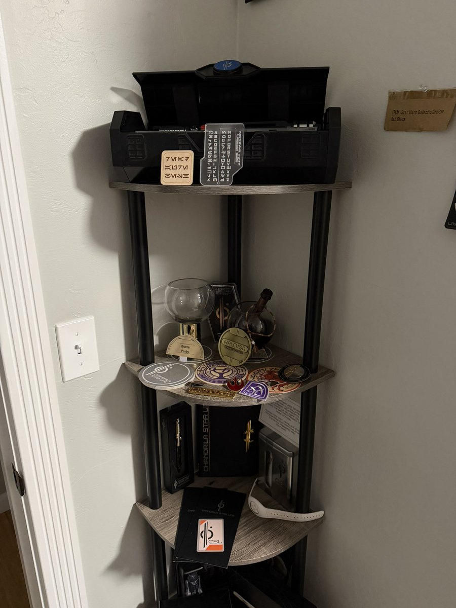 dr_ryan's tweet photo. Set up my Galactic Starcruiser display last night. Need a good way to hang the shield still. https://t.co/PfVKZIVTqb