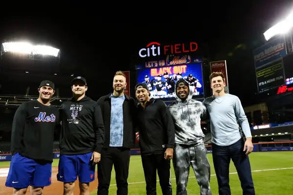 mikemayer22's tweet photo. Four years ago today: Tylor Megill, Drew Smith, Joely Rodríguez, Seth Lugo and Edwin Díaz combined to throw the second no-hitter in Mets history. https://t.co/yFAZbixvlc