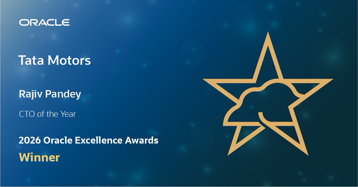 abhisdsringeri's tweet image. Congratulations to Rajiv Pandey! social.ora.cl/6016BBOSOw  

#tata #oracle