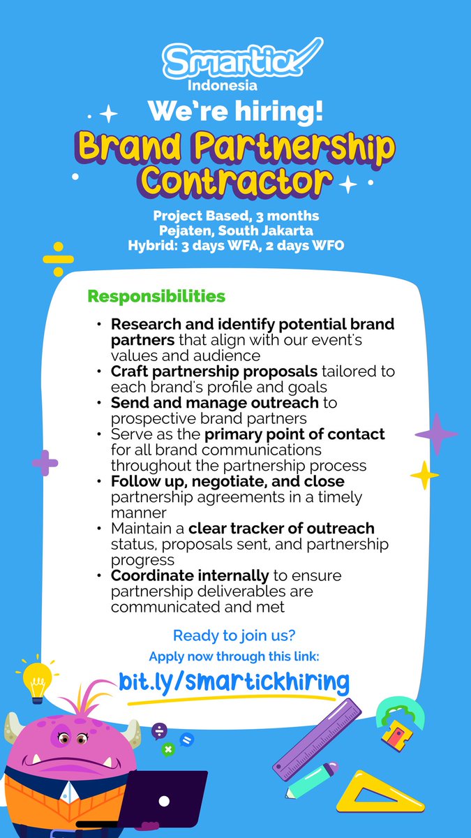 waitatiri's tweet photo. [INFO LOKER] butuh cepat, yang punya pengalaman partnership boleh langsung daftar di https://t.co/BW4pDRIXN6 yaahh ditunggu! https://t.co/PcVSUXxFgh