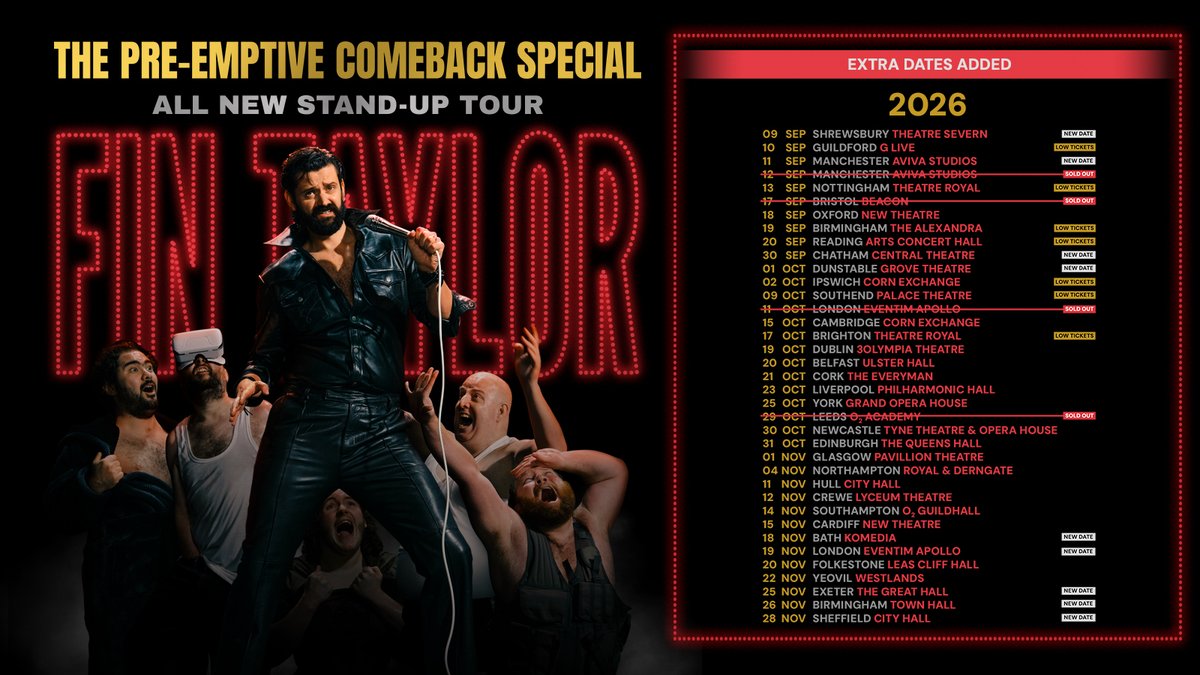 stereoboard's tweet photo. ICYMI // @Fintaylorcomedy is taking The Pre-emptive Comeback Special on tour across the UK this autumn, with a bunch of extra dates added due to demand!

Grab tickets before they're gone 👉 https://t.co/tG0cZdvXTt https://t.co/fdGCbS4KiB