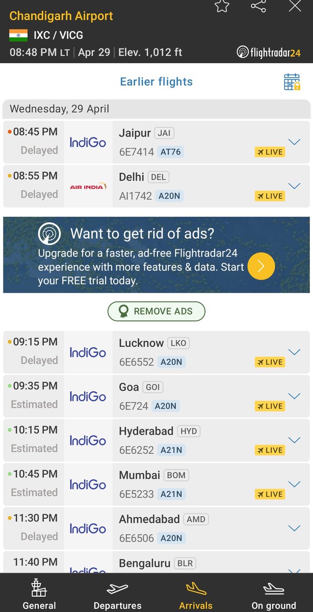 khansadozai_786's tweet image. All the working #airports of #Indian #Punjab has delayed many departures and arrivals for now and whole #airspace is becoming empty from Air traffic.
#indiaVsPakistan #BunyanumMarsoos
#ghazwaehindwarroom