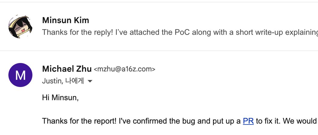 I found a critical soundness bug from Jolt zkVM by <a href="/a16zcrypto/">a16z crypto</a> , and successfully exploited it by proving 1333337 == 1333338, which is the highest impact for a zkVM.

Deatils and PoC at github.com/soon-haari/jol… , please check it out!

It was resolved at github.com/a16z/jolt/pull….