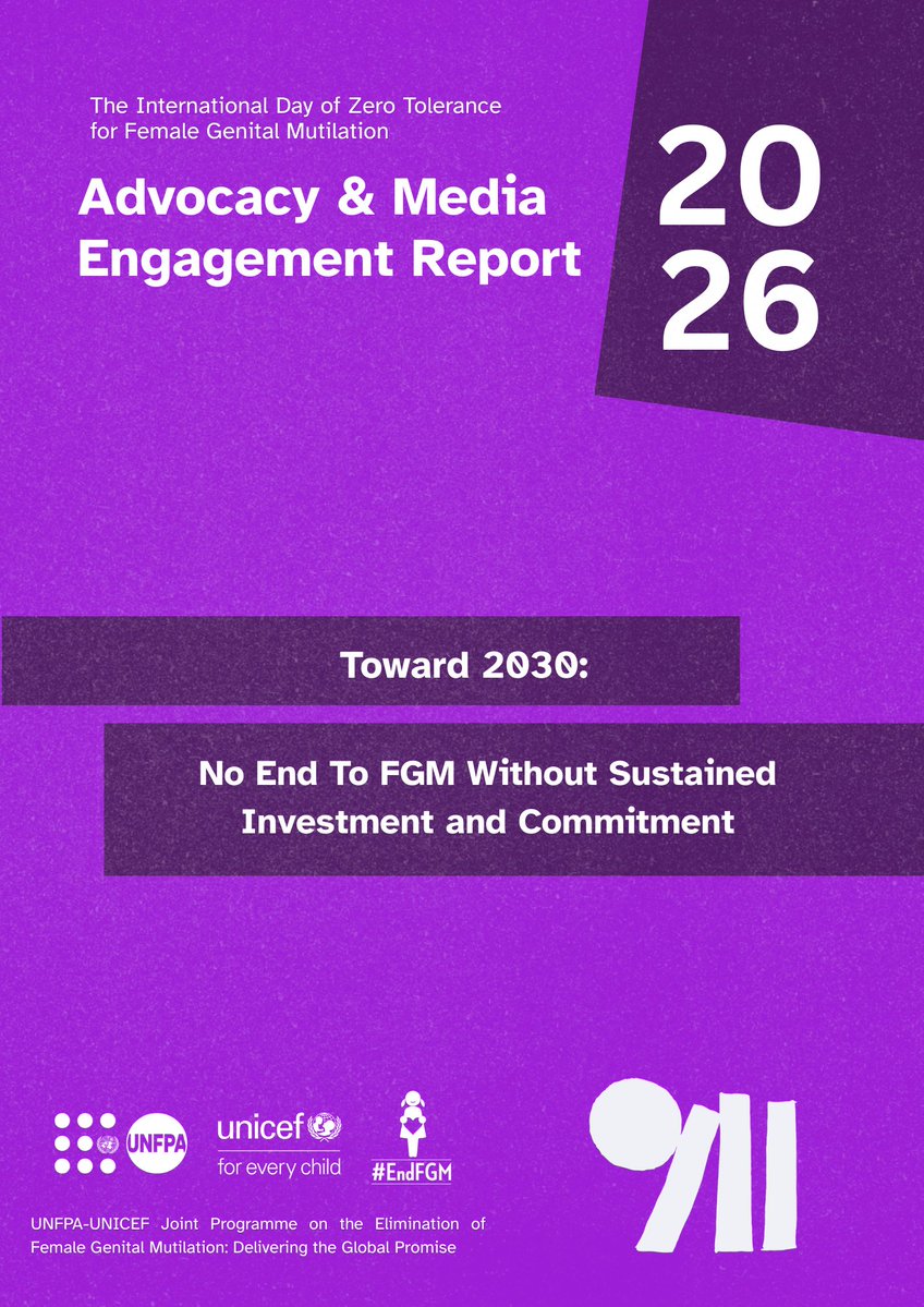 GPtoEndFGM's tweet image. Curious about #EndFGM impact?🌍The 2026 Advocacy &amp;amp; Media Engagement Report is here! 

Check out media &amp;amp; online activity around the International Day of Zero Tolerance for FGM: unf.pa/4t1xUF2 📑 

#Invest2EndFGM