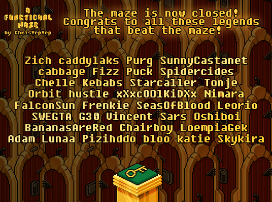 ChrisYepYep's tweet photo. A Functional Maze has closed! Congratulations to everyone who completed it! Thanks for coming, I hope you had fun!

Missed out? More maze madness awaits, on May 16th The Little Maze reopens it's doors with 100 rooms! (Previously 60!!) Check the article on https://t.co/duHEWZd4uf for all the details!

#Habbo #HabboOrigins