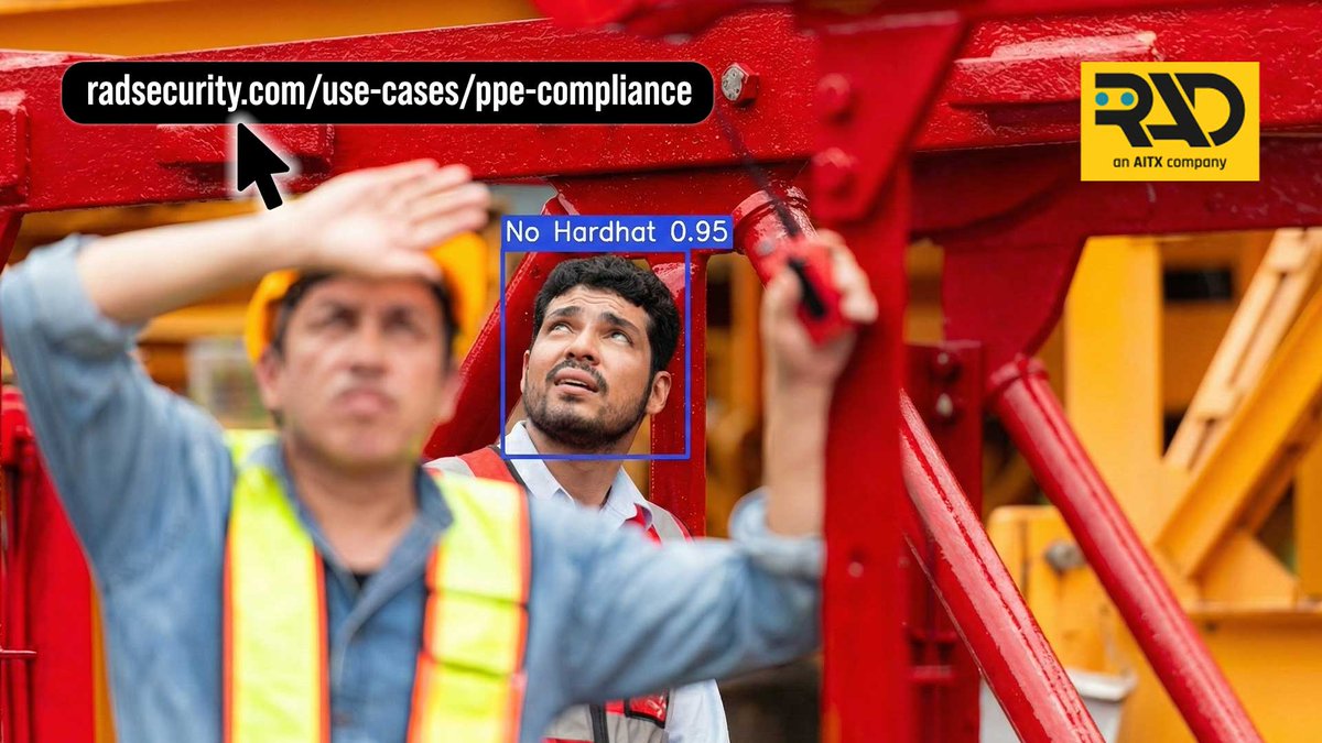 RADsecurityHQ's tweet photo. The hardhat is missing.
The risk isn’t.

PPE compliance breaks when issues aren’t visible at the work zone. AI-driven PPE detection flags missing safety gear so teams can respond before exposure turns into an incident.

Verify PPE compliance with RAD.
#AgenticAI #PhysicalSecurity https://t.co/omicXhFZNW
