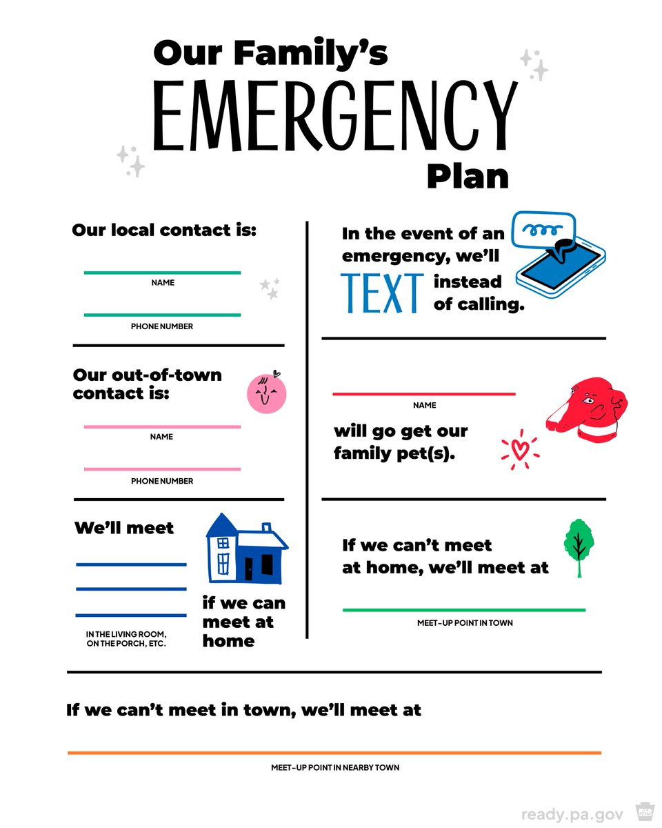 PEMAHQ's tweet photo. Save this image and fill in the blanks, and — voilà — your family has an emergency plan that everyone can keep right on their phone. 🤳👍 https://t.co/wNqXaMiX14
