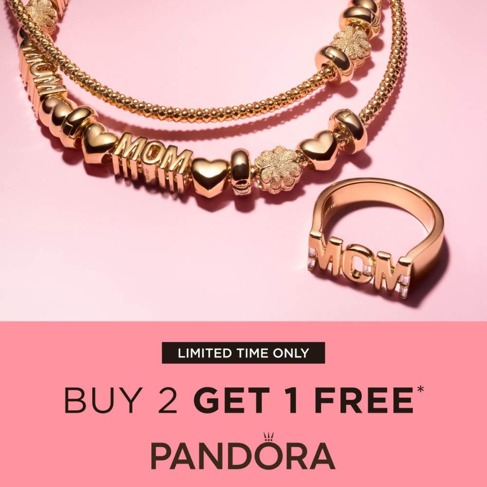 stoneroadmall's tweet image. Celebrate Mom with something as special as she is 📷
Enjoy our Buy 2, Get 1 Free offer now through May 12, and make this Mother’s Day unforgettable with Pandora.📷
Perfect for making Mother’s Day unforgettable. #stoneroadmall #StayTrue #mothersday