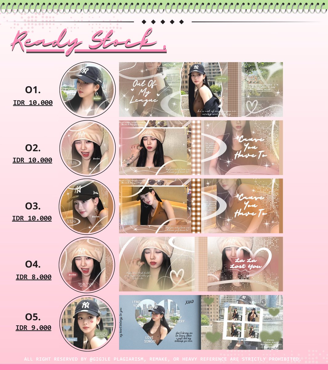 gigjle's tweet photo. jajan layout ready stock KARINA FOTO TERBARU juga nii semua free retext nyakk :3 

sOld — 05, 06, 07, 08, 10 🛍️🧩
#bealanja https://t.co/4AnTpR6vGL