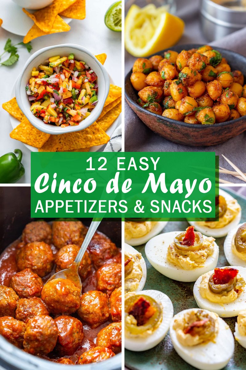 Appetizers4all's tweet photo. 😍🌶️😋 Recipes: https://t.co/90yno15Z8k
Chips, guacamole, salsa, creamy dips, wings and meatballs can turn Cinco de Mayo appetizers into dinner pretty quickly. #cincodemayoappetizers #CincoDeMayo #appetizerideas https://t.co/S7yK7qX6cz