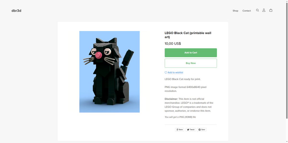 voxel_pacman's tweet image. Add a touch of charm to your space with this LEGO Black Cat digital art! High-resolution and perfect for cat lovers.
payhip.com/b/Cywg6

#LEGOArt #PrintableArt #BlackCat #LEGOCat #DigitalDownload #CatLover #GeekDecor #LEGOFan #InstantDownload #dbr3d #payhip