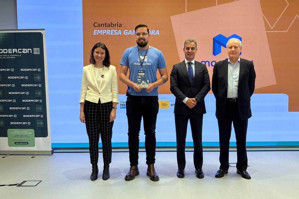 Sodercan's tweet image. 🎉 Enhorabuena a @manfacter_eu, ganadora del Premio @EmprendeXXI_  en #Cantabria como #startup más innovadora.

👏 Felicitamos también a las finalistas @envisad, Laproa, Panssari y Phytobatea, grandes ejemplos del talento emprendedor de nuestra región.

🔗sodercan.es/manfacter-gana…