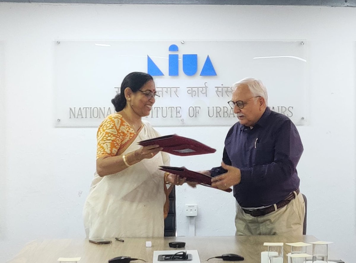 NIUA_India's tweet image. @NIUA_India signed a Memorandum of Understanding with @PRIA_India, to jointly advance research &amp;amp; policy interventions on #sustainable #urbandevelopment.