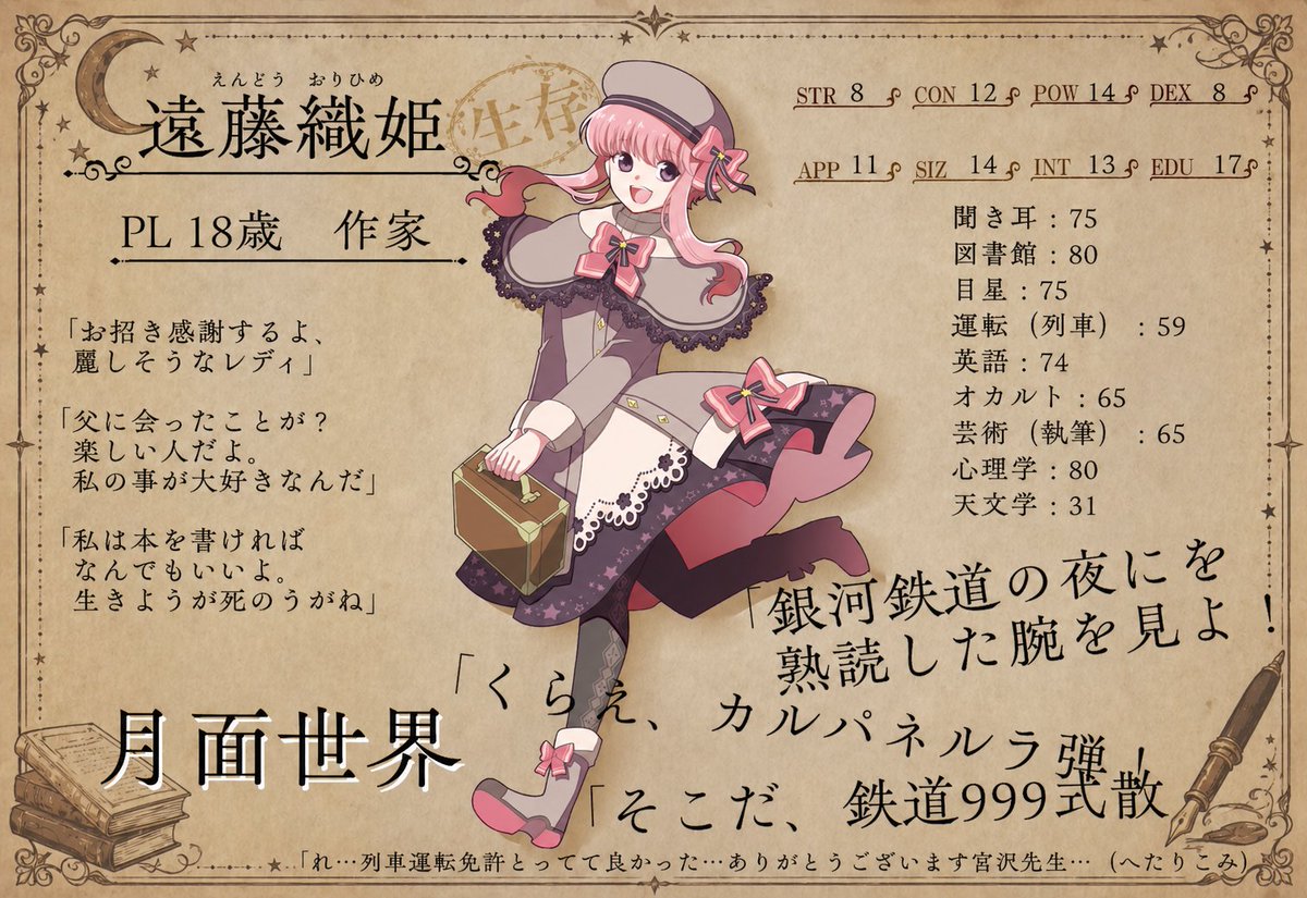 TRPGキャラのディスプレイとやらを作ってたその２