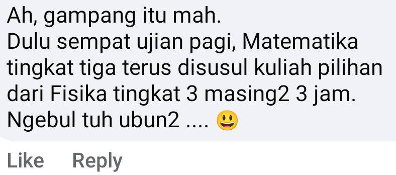 wonderpic's tweet photo. @jerukperas_13 Ini komen bbrp alumni, ga mau kalah susah 😅😅 https://t.co/6cVMHyqBuE
