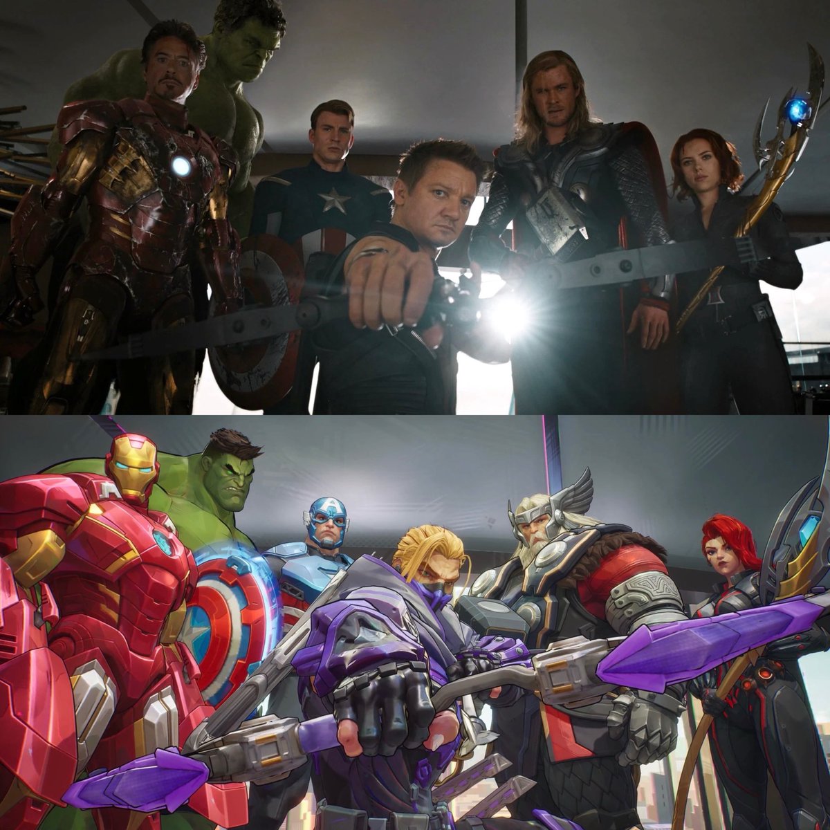 Avengers — live-action vs marvel rivals